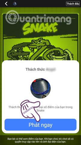 Chơi Rắn săn mồi trên Facebook Messenger