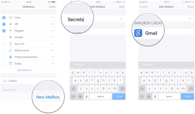 Chọn New Mailbox, nhập tên, chọn vị trí hộp thư Chọn New Mailbox, nhập tên, chọn vị trí hộp thư