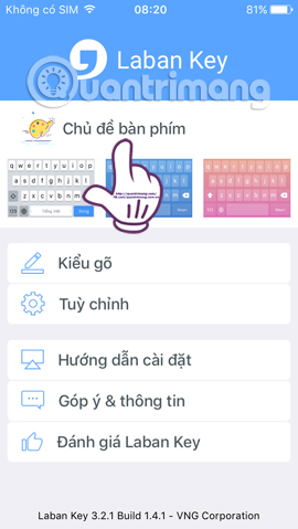 Chủ đề bàn phím Laban Key