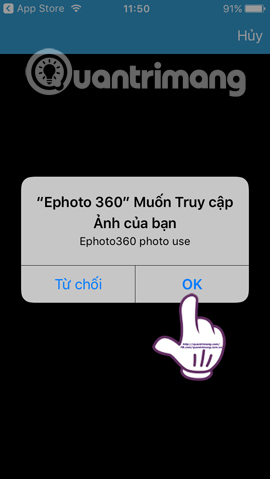 Ephoto 360 truy cập album 