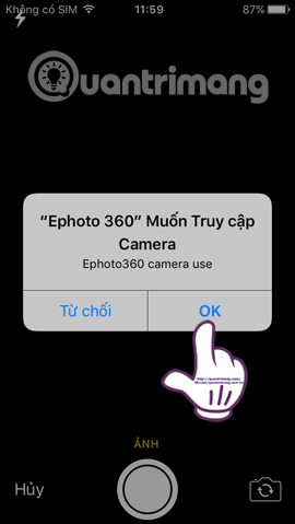 Ephoto 360 truy cập Camera