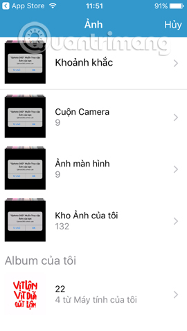 Chọn ảnh ghép 8/3 từ album ảnh