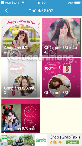 Chọn khung ảnh ghép 8/3