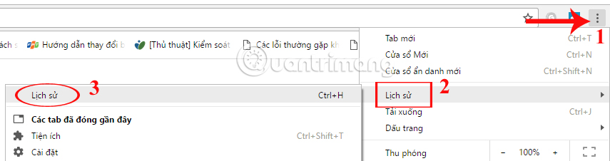 Lịch sử duyệt web trên Chrome