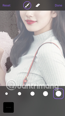 Phóng to hình ảnh để chỉnh sửa