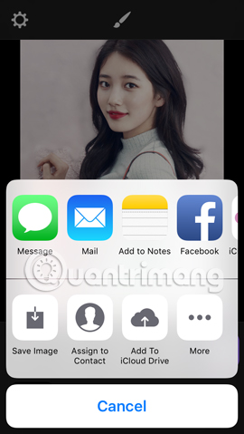 Chia sẻ hình ảnh lên Facebook, Twitter, Zalo