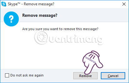 Xóa tin nhắn đã gửi trên Skype