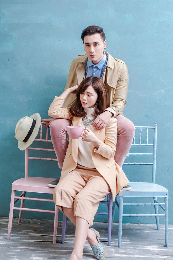 Những gam màu nhẹ nhàng, ngọt ngào như một minh chứng tình yêu của cả hai