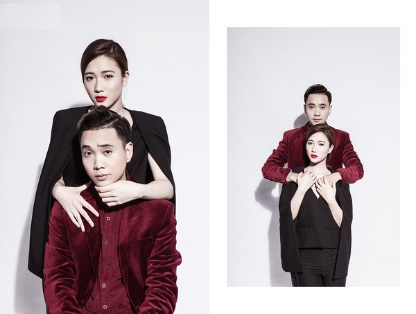 Diện đồ đôi màu đối lập nhưng phù hợp