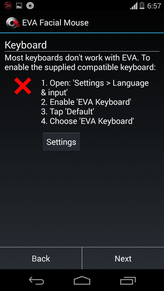 Nhấn vào chữ Settings Nhấn vào chữ Settings