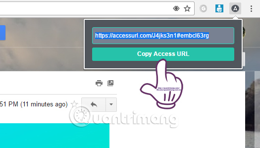Sao chép link tài khoản cá nhân