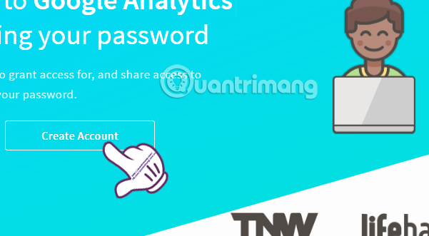 Nhấn chọn tạo tài khoản trên AccessURL