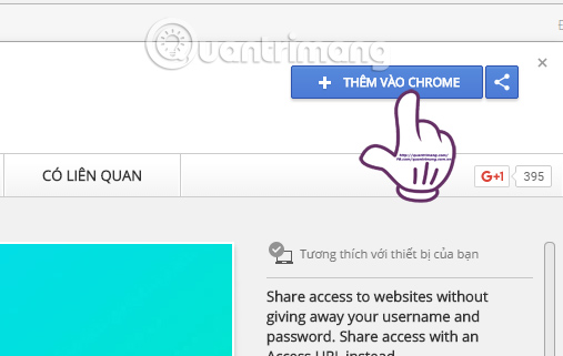 Cài đặt tiện ích AccessURL Chrome