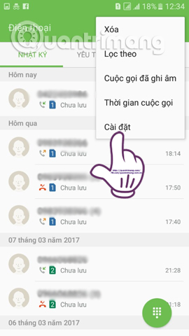 Cài đặt cuộc gọi Android Cài đặt cuộc gọi Android