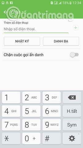 Chọn số điện thoại muốn chặn  Chọn số điện thoại muốn chặn