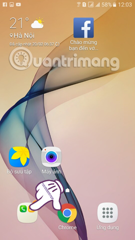 Nhấn chọn biểu tượng điện thoại Nhấn chọn biểu tượng điện thoại