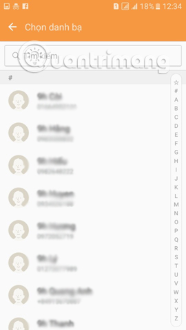 Chọn số muốn chặn trong Danh bạ Chọn số muốn chặn trong Danh bạ