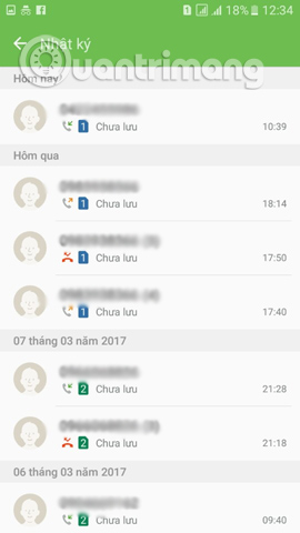 Chọn số muốn chặn trong Nhật ký Chọn số muốn chặn trong Nhật ký