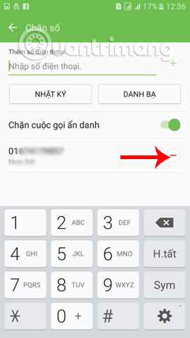 Xóa liên lạc khỏi danh sách chặn Xóa liên lạc khỏi danh sách chặn