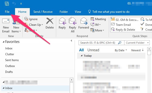 Nhấn chọn biểu tượng File