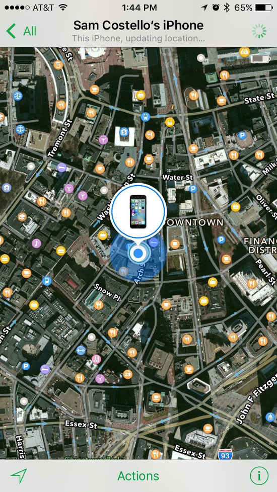 Tắt tính năng Find My iPhone