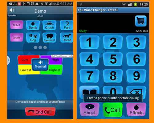Call Voice Changer có thể làm thay đổi giọng nói của người sử dụng