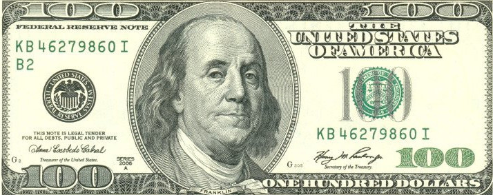 Tờ 100USD của Mỹ 