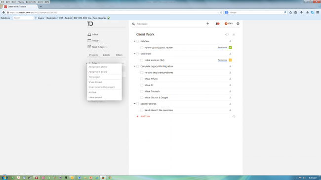 Todoist rất nhiều tính năng Todoist