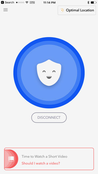 Giao diện kết nối thành công trên iOS
