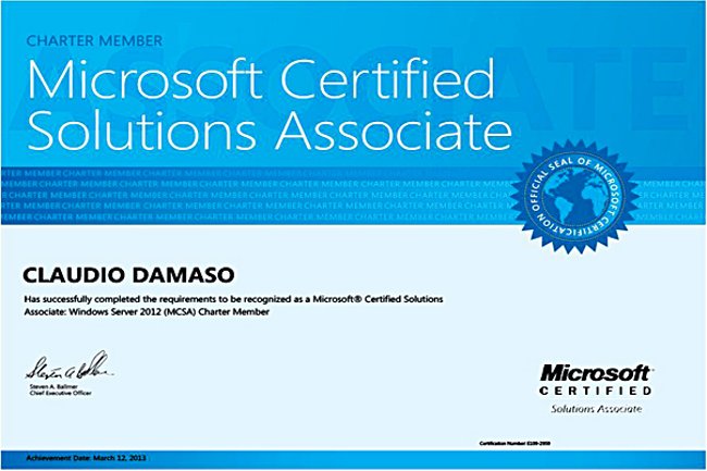 Chứng chỉ MCSA: Microsoft Certified Solutions Associate - Windows Server 2012 Chứng chỉ MCSA: Microsoft Certified Solutions Associate - Windows Server 2012
