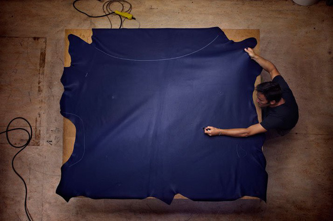 Chuẩn bị da làm túi