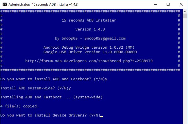Phần mềm 15 seconds ADB Installer
