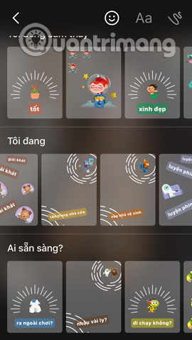 Chọn sticker thêm vào hình ảnh