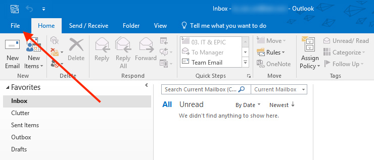 Nhấn chọn File trên giao diện