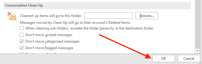 Đánh dấu đã đọc email Outlook khi chọn