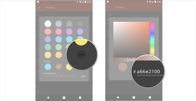 Nhấn vào biểu tượng tùy chỉnh, thay đổi sang màu #a66e2100 Nhấn vào biểu tượng tùy chỉnh, thay đổi sang màu #a66e2100