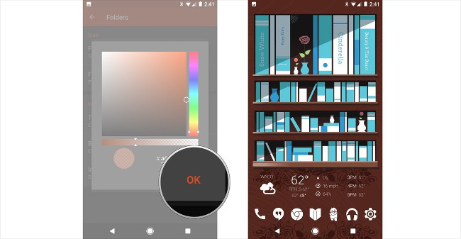 Nhấn OK và quay trở lại màn hình khóa Nhấn OK và quay trở lại màn hình khóa