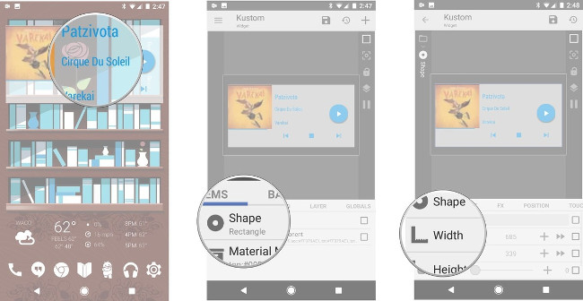 Nhấn vào phần hiển thị chữ, chọn tab Shape Nhấn vào phần hiển thị chữ, chọn tab Shape