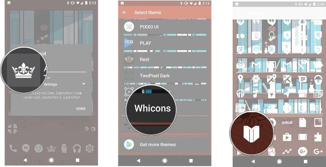 Nhấn vào hộp icon, chọn Whicons, chọn biểu tượng quyển sách Nhấn vào hộp icon, chọn Whicons, chọn biểu tượng quyển sách