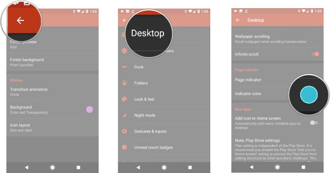 Quay lại Nova Settings, vào Desktop, vào Indicator Color Quay lại Nova Settings, vào Desktop, vào Indicator Color