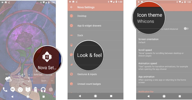 Vào Nova Settings > Look & Feel > Icon Themes Vào Nova Settings > Look & Feel > Icon Themes