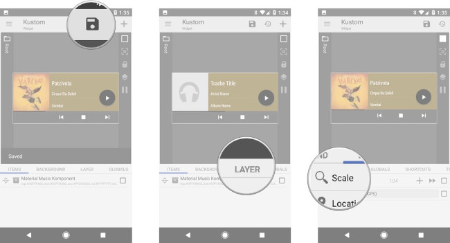Nhấn vào biểu tượng Save, chọn tab Layer, điều chỉnh mục Scale sao cho giống như trong hình Nhấn vào biểu tượng Save, chọn tab Layer, điều chỉnh mục Scale sao cho giống như trong hình