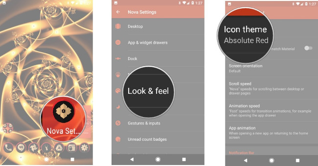 Vào Nova Settings > Look & Feel > Icon Themes Vào Nova Settings > Look & Feel > Icon Themes