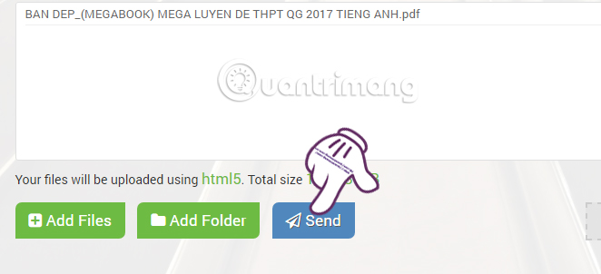 Gửi tập tin trên Filemail trực tuyến 