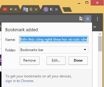 Xóa tên trang web trong Name