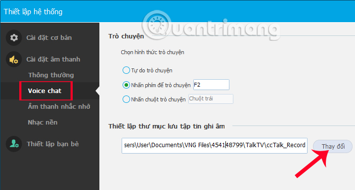 Tùy chỉnh âm thanh khi chat trên TalkTV Tùy chỉnh âm thanh khi chat trên TalkTV