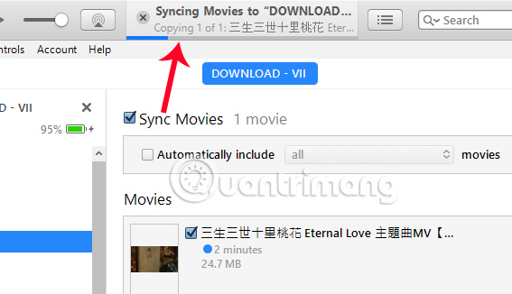 Chuyển video từ iTunes sang iPhone