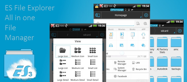 Ứng dụng quản lý file ES File Explorer