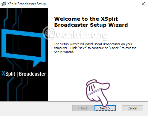 Cài đặt phần mềm XSplit Broadcaster
