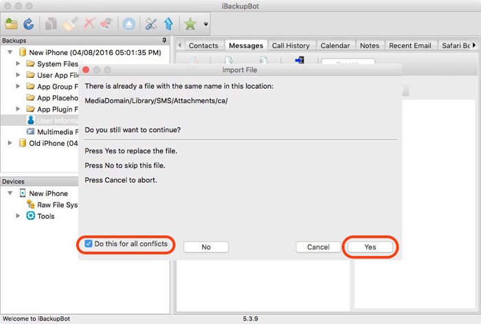 Sao lưu dữ liệu tin nhắn vào iPhone Sao lưu dữ liệu tin nhắn vào iPhone